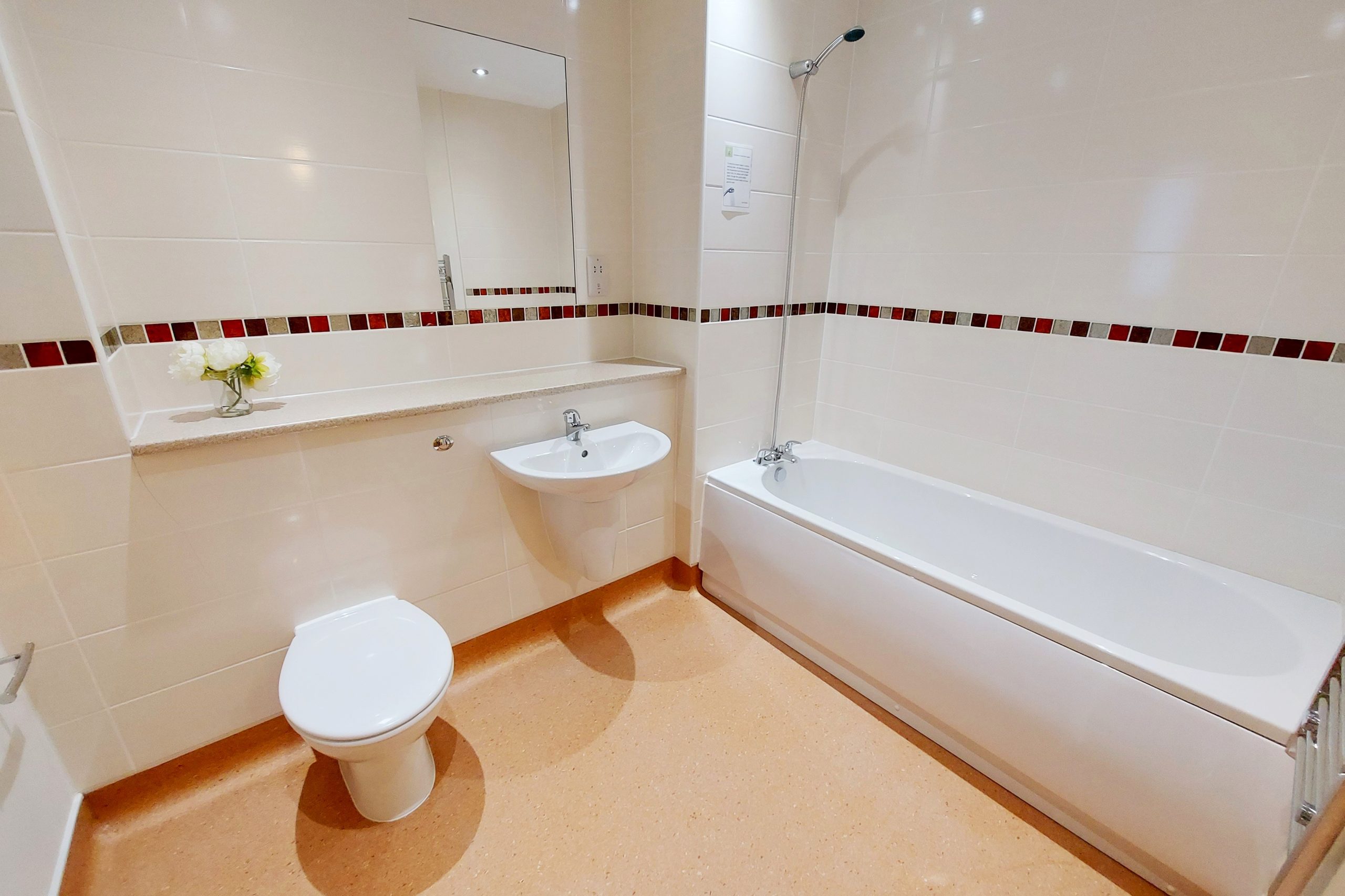 Bathroom, Apartment 26, luxury retirement apartment, Honeybourne Gate