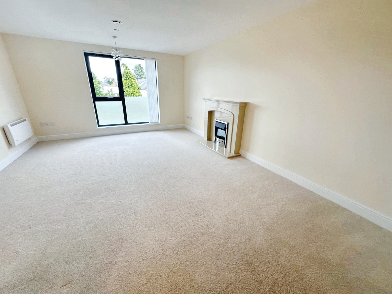 Lounge of Apartment 9, a luxury 2 bedroom retirement apartment at Honeybourne Gate.