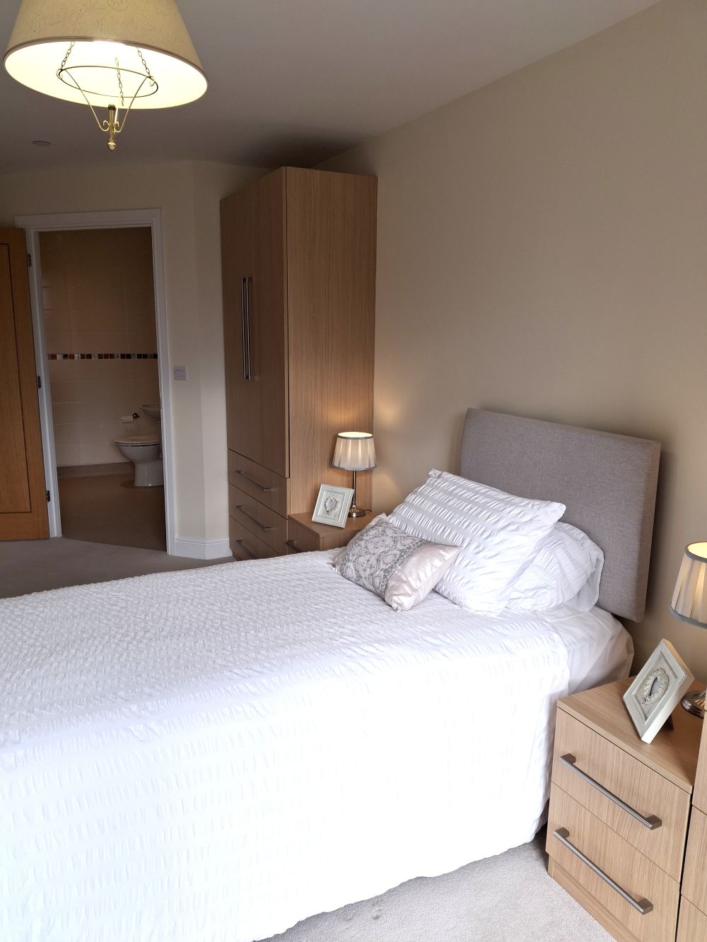 Luxury retirement apartment bedroom, Honeybourne Gate, Cheltenham